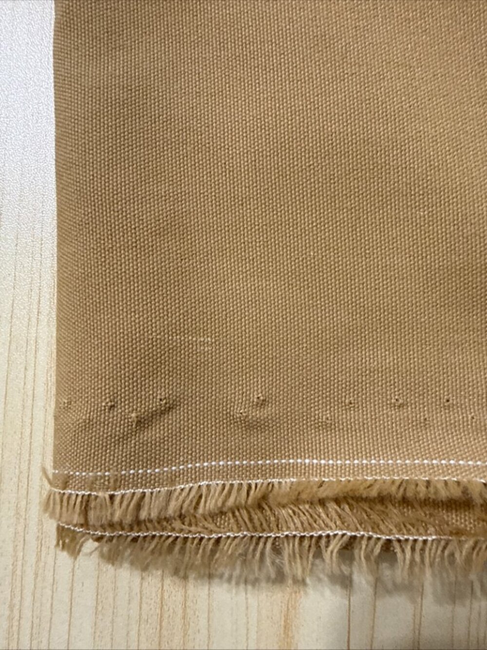Fabric 1/2 yard x 56" Mustard Brown Canvas Like Heavy Texture - Picture 2 of 3